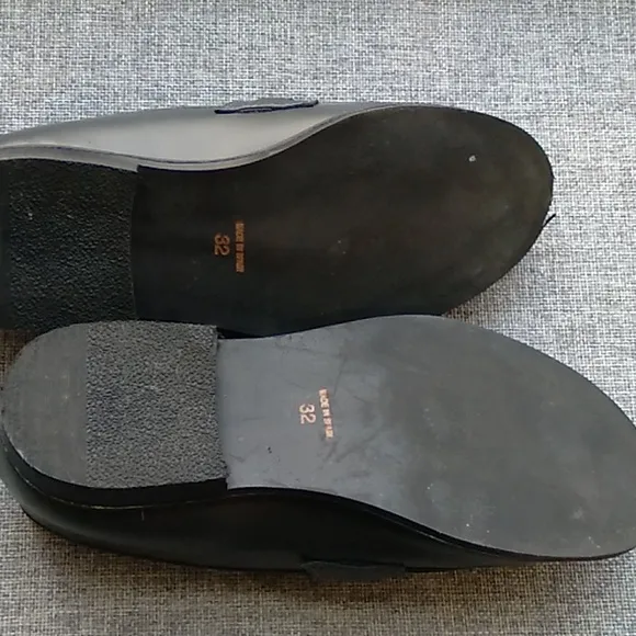 Geppetto's charcoal grey loafers with hunter green fur eu size 32