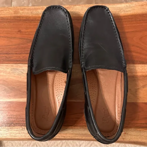 G.H. Bass HANK Black Leather Loafers Men’s Classic Slip-On Dress Shoes Sz 9 EUC