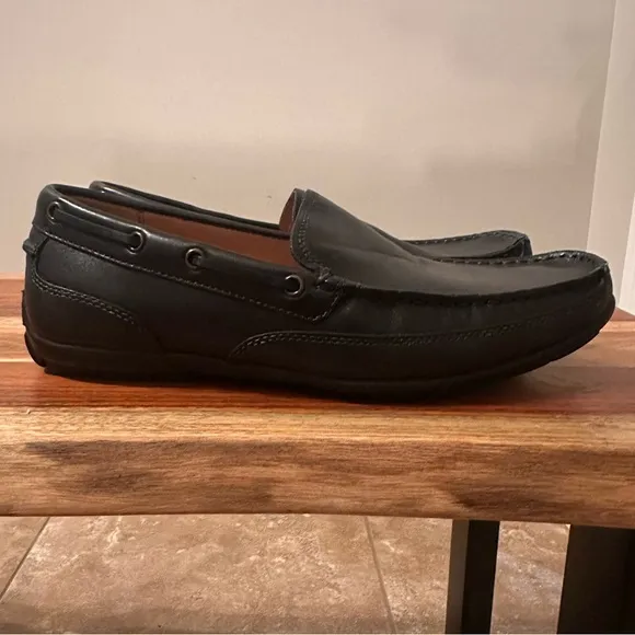 G.H. Bass HANK Black Leather Loafers Men’s Classic Slip-On Dress Shoes Sz 9 EUC