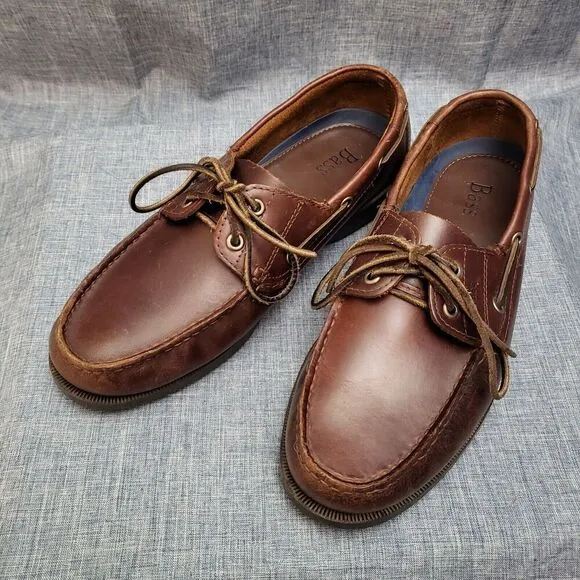 G.H. Bass Seafarer Classic Boat Shoes  Docksiders Caramel Brown Men's 10M