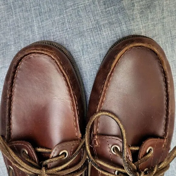 G.H. Bass Seafarer Classic Boat Shoes  Docksiders Caramel Brown Men's 10M