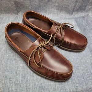 G.H. Bass Seafarer Classic Boat Shoes  Docksiders Caramel Brown Men's 10M