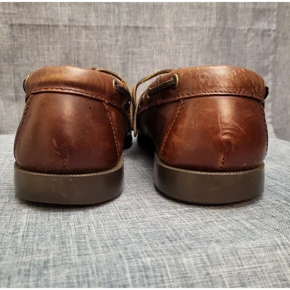 G.H. Bass Seafarer Classic Boat Shoes  Docksiders Caramel Brown Men's 10M