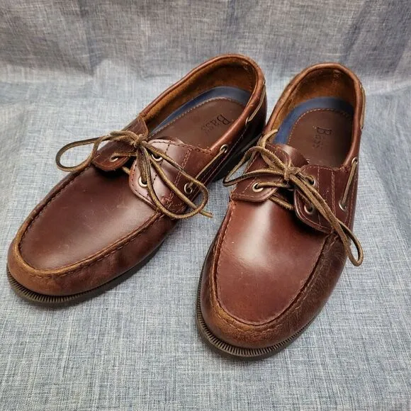 G.H. Bass Seafarer Classic Boat Shoes  Docksiders Caramel Brown Men's 10M