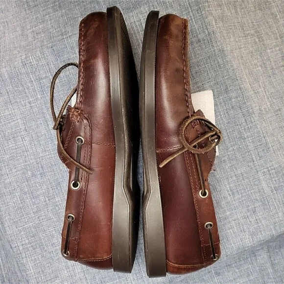 G.H. Bass Seafarer Classic Boat Shoes  Docksiders Caramel Brown Men's 10M