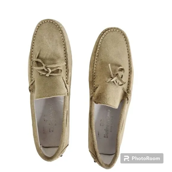 Gianfranco Cenci Mens Suede Slip-on Driving Shoes Made In Italy Size 40