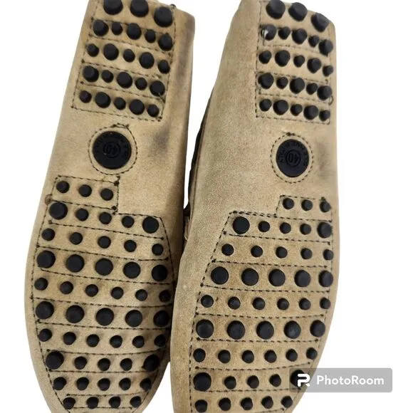 Gianfranco Cenci Mens Suede Slip-on Driving Shoes Made In Italy Size 40