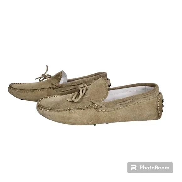 Gianfranco Cenci Mens Suede Slip-on Driving Shoes Made In Italy Size 40