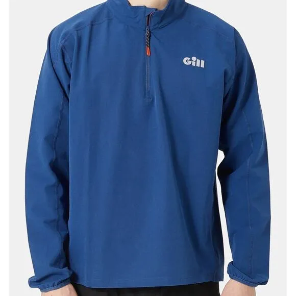 Gill Softshell Smock Midlayer Long Sleeve Pullover Quarter Zip XL Blue