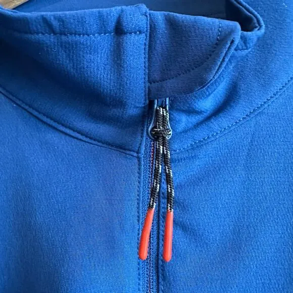 Gill Softshell Smock Midlayer Long Sleeve Pullover Quarter Zip XL Blue