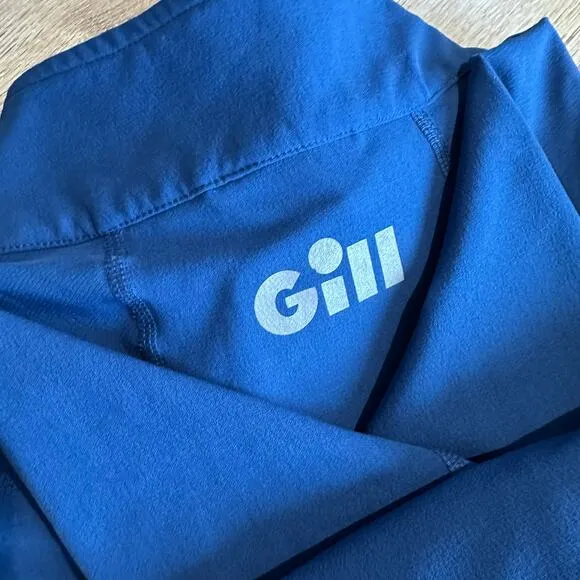 Gill Softshell Smock Midlayer Long Sleeve Pullover Quarter Zip XL Blue