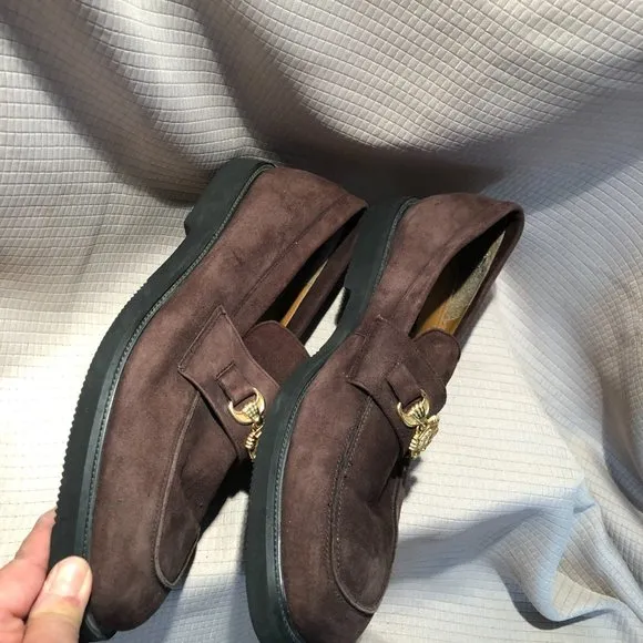 Giorgio Brutini brown suede slip on men shoes, 12