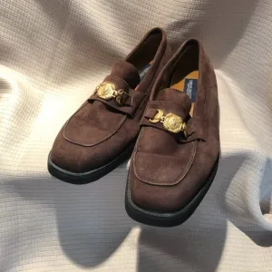 Giorgio Brutini brown suede slip on men shoes, 12