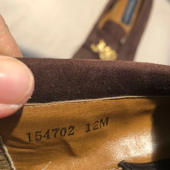 Giorgio Brutini brown suede slip on men shoes, 12
