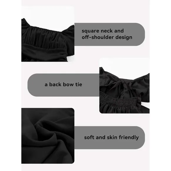 Girls Elegant Ruffle Short Sleeve Back Tie Dresses 6-13 Years Old