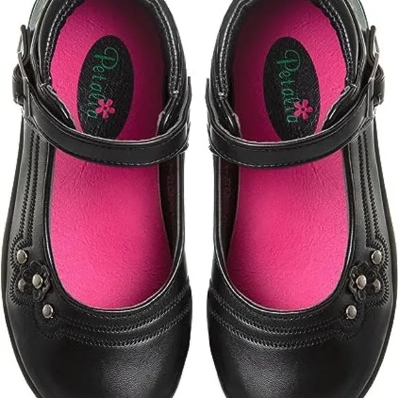 Girls Mary Jane Shoes School Kids Uniform Ballet Strap Slip-On