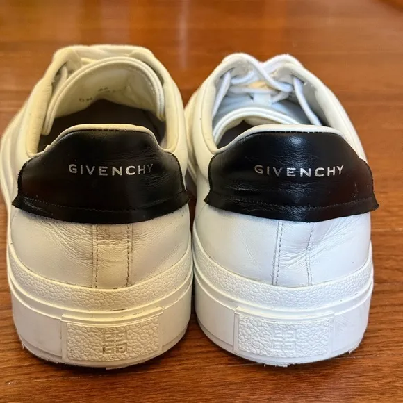 Givenchy  leather White and black City Sneakers‎ Men’s size 44