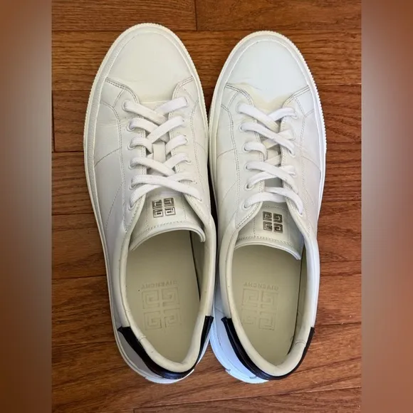 Givenchy  leather White and black City Sneakers‎ Men’s size 44