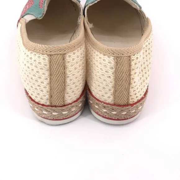 Goby Strawberry Print Espadrille Slip On Shoes Size 39 US 9