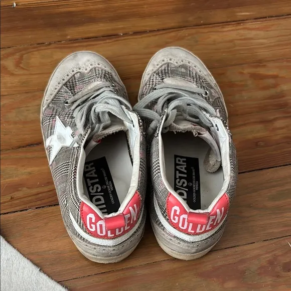 Golden Goose Gray Distressed Sneakers