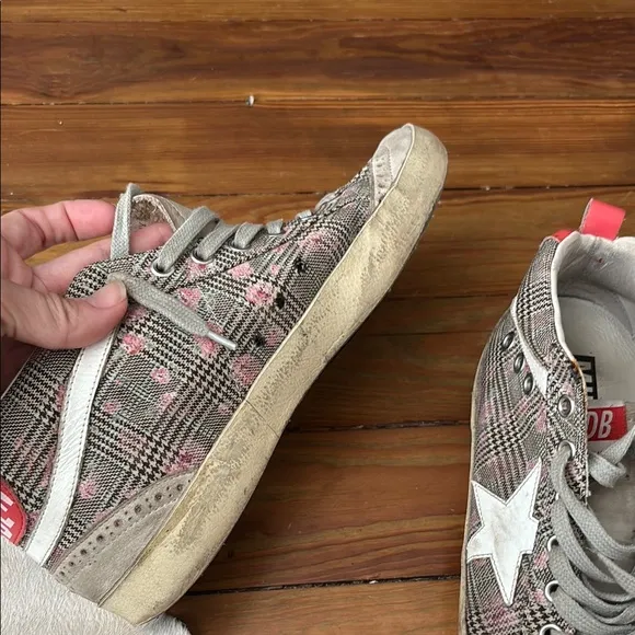 Golden Goose Gray Distressed Sneakers