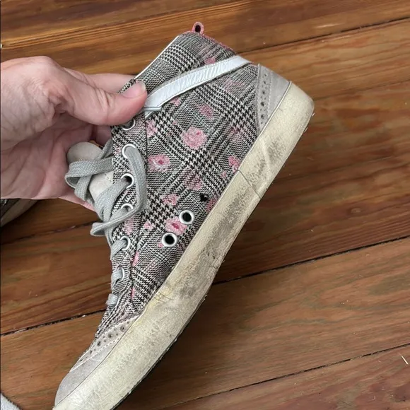 Golden Goose Gray Distressed Sneakers