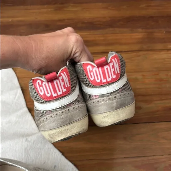 Golden Goose Gray Distressed Sneakers