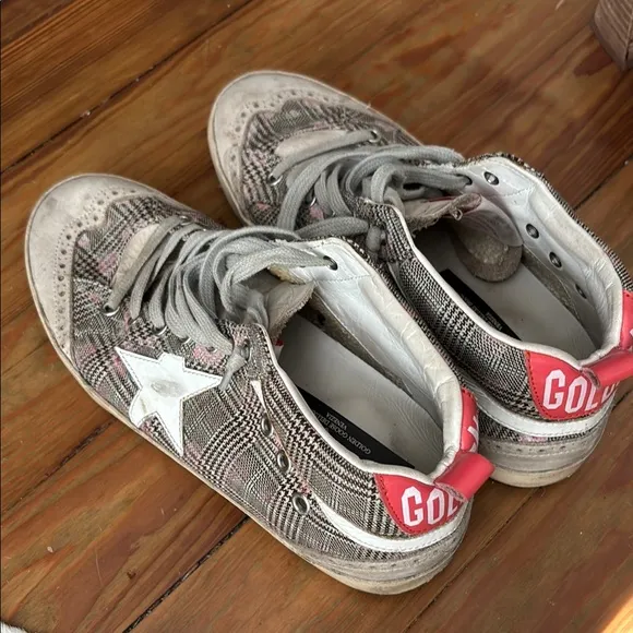 Golden Goose Gray Distressed Sneakers