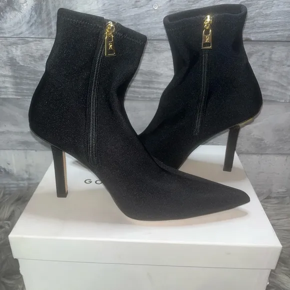 GOOD AMERICAN NWOB NEOPRENE KICKSTAND BOOTIE BLACK