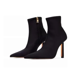 GOOD AMERICAN NWOB NEOPRENE KICKSTAND BOOTIE BLACK