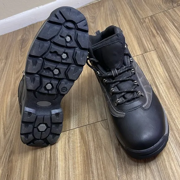 Goodfellow and Co Mens Marcel Black Hiking Water Resistant Work Boots