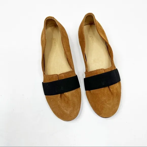 Gram Yatfai Ballerina in Tabacco Suede Size 6