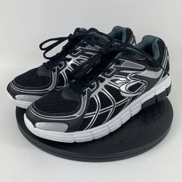 Gravity Defyer Veroshock Black/Silver Comfort Walking Shoes Men's Size 9.5
