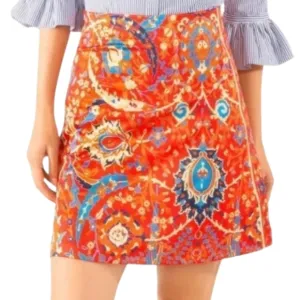 Gretchen Scott Skippy Skort in Magic Carpet Print Athletic Red Orange size XXL