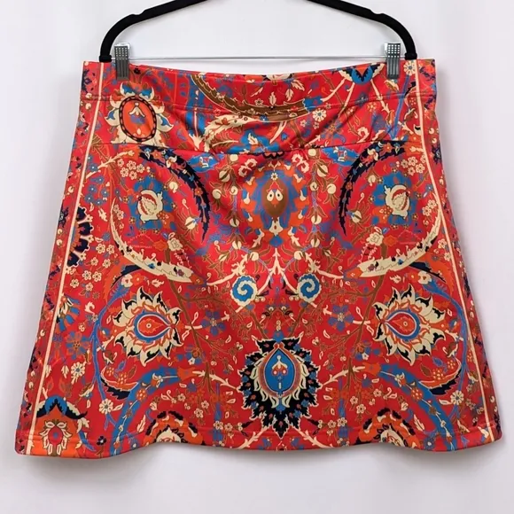 Gretchen Scott Skippy Skort in Magic Carpet Print Athletic Red Orange size XXL