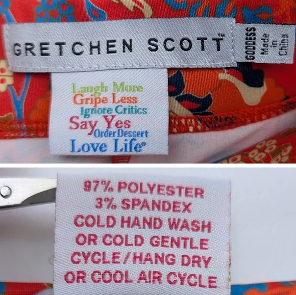 Gretchen Scott Skippy Skort in Magic Carpet Print Athletic Red Orange size XXL