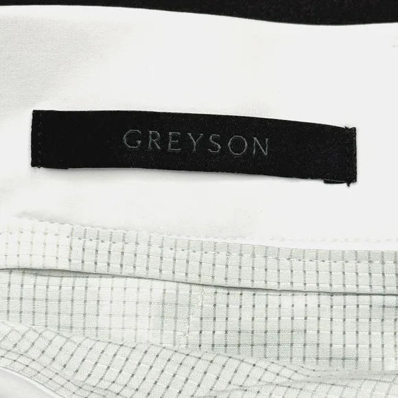 Greyson Pants Mens 34X34 White Wainscott Classic Fit Lightweight Golf Trousers
