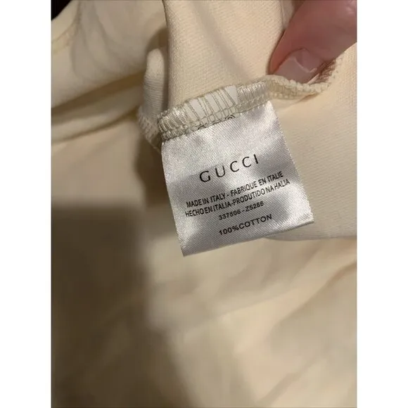 Gucci Womens Ivory Green Red Sport Tennis Short Sleeve Mini Dress Large
