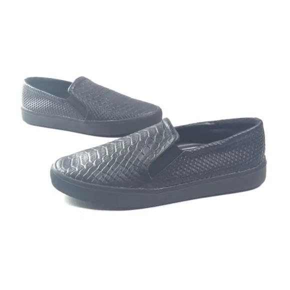 H by Halston Snake Embossed Leather Slip-On Sneakers - Style: Susan (Size 7)