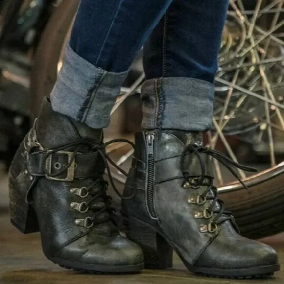 Harley Davidson Ashland Biker Ankle Boots