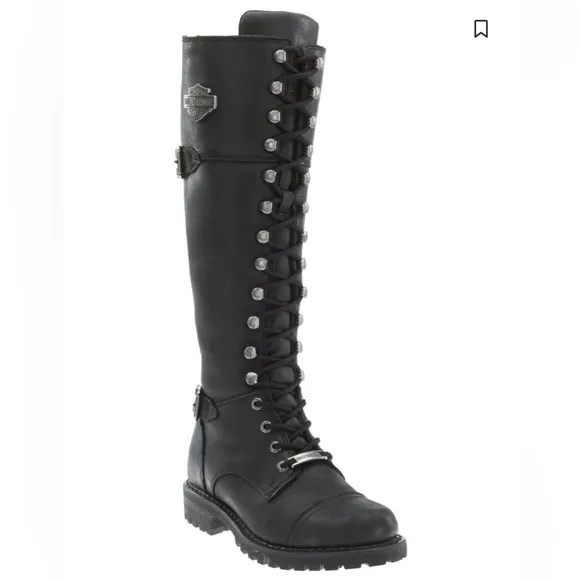 Harley-Davidson Black Moto Boots Rugged Durable Stylish