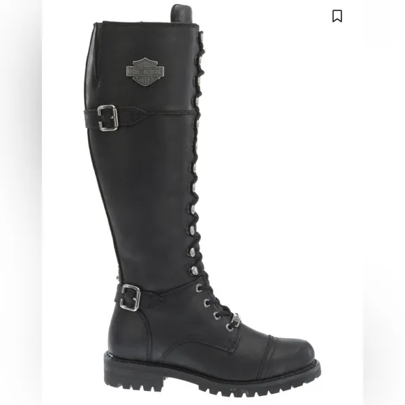 Harley-Davidson Black Moto Boots Rugged Durable Stylish