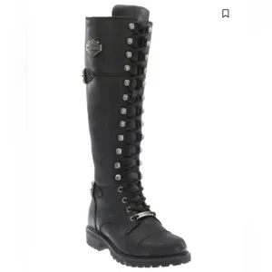 Harley-Davidson Black Moto Boots Rugged Durable Stylish