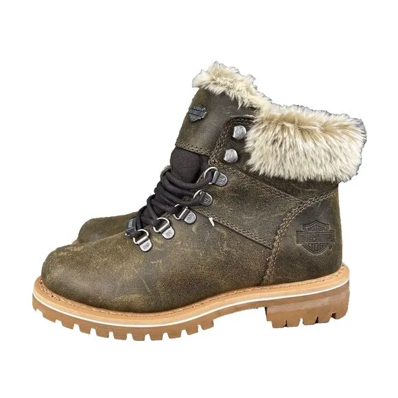 Harley-Davidson Boots Women's 5.5 M Benton Faux Fur D84318