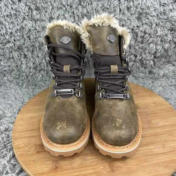 Harley-Davidson Boots Women's 5.5 M Benton Faux Fur D84318