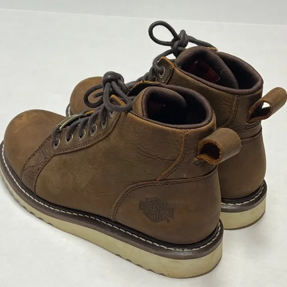 Harley-Davidson Glenora Leather Motorcycle Boots Brown Size 8