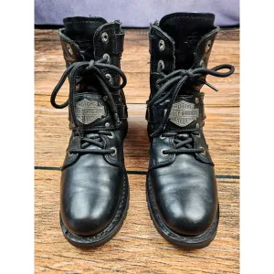 Harley Davidson Kasey Top Strap Lace Womens 7.5 Motorcycle Biker Riding Boots