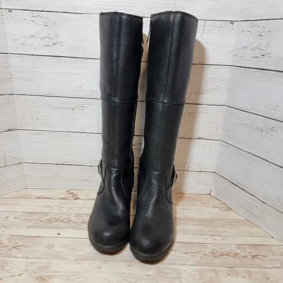 Harley-Davidson Women's Gilman 14-Inch Black WP Motorcycle Boots, US W size 6.5