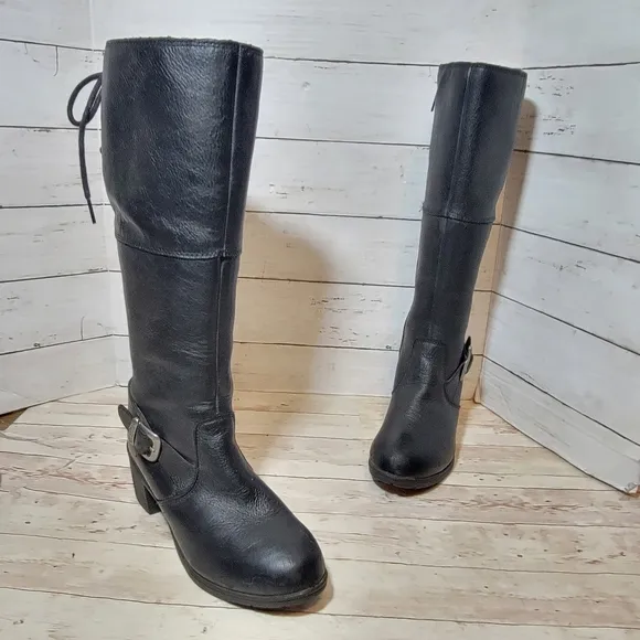 Harley-Davidson Women's Gilman 14-Inch Black WP Motorcycle Boots, US W size 6.5
