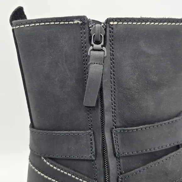 Harley-Davidson Women's Jaynes 7&quot; Engineer Mid Calf Boots, Black, Women's 8.5M